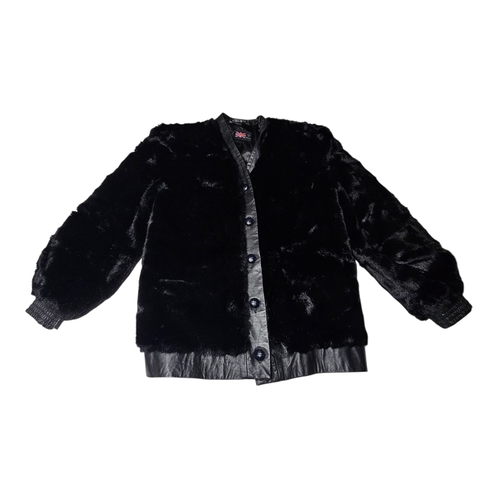 Vintage Lilli Ann Faux Fur and Leather Jacket